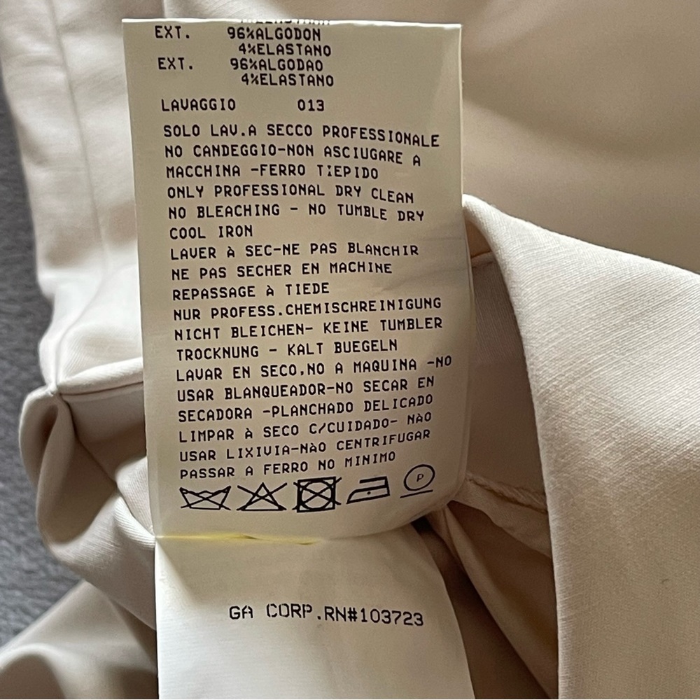 Giorgio Armani Cream Trench Coat - Picture 6 of 16